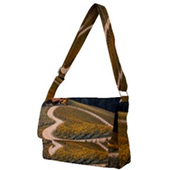 Vineyard Agriculture Farm Autumn Full Print Messenger Bag (l) by Sarkoni