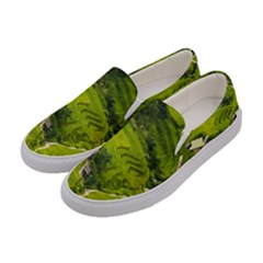 Apartment Curve Path Step Women s Canvas Slip Ons by Sarkoni