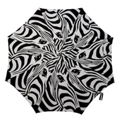 Animal Cute Pattern Art Zebra Hook Handle Umbrellas (medium) by Amaryn4rt