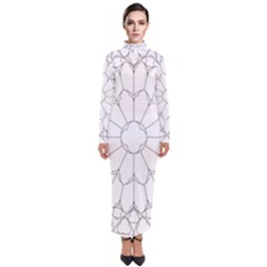 Roses Stained Glass Turtleneck Maxi Dress by Amaryn4rt