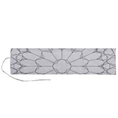 Roses Stained Glass Roll Up Canvas Pencil Holder (l) by Amaryn4rt