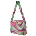 Abstract Colorful Background Wavy Full Print Messenger Bag (M) View2