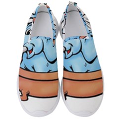 Elephant Bad Shower Men s Slip On Sneakers by Amaryn4rt
