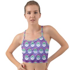 Background Floral Pattern Purple Mini Tank Bikini Top by Amaryn4rt
