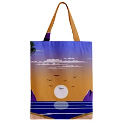 Vector Graphic Clipart Mountains Zipper Classic Tote Bag by Sarkoni