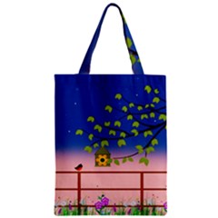 Vector Graphic Illustration Wallpaper Zipper Classic Tote Bag by Sarkoni