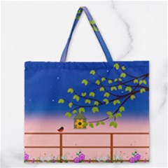 Vector Graphic Illustration Wallpaper Zipper Large Tote Bag by Sarkoni