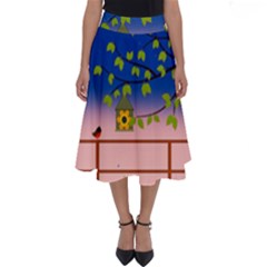 Vector Graphic Illustration Wallpaper Perfect Length Midi Skirt by Sarkoni