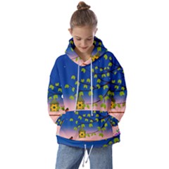Vector Graphic Illustration Wallpaper Kids  Oversized Hoodie by Sarkoni