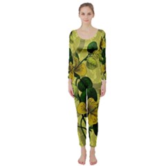 Flower Blossom Long Sleeve Catsuit by Sarkoni
