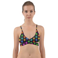 Pattern Background Colorful Design Wrap Around Bikini Top by Amaryn4rt