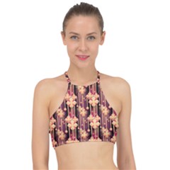 Seamless Pattern Halter Bikini Top by Amaryn4rt