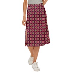Kaleidoscope Seamless Pattern Midi Panel Skirt by Ravend