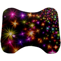 Star Colorful Christmas Abstract Head Support Cushion by Dutashop