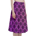 Pattern Texture Geometric Patterns Purple A-Line Full Circle Midi Skirt With Pocket View3