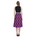 Pattern Texture Geometric Patterns Purple A-Line Full Circle Midi Skirt With Pocket View4
