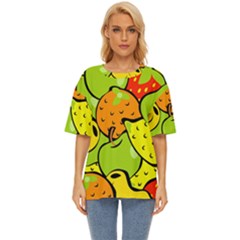 Fruit Food Wallpaper Oversized Basic T-shirt by Dutashop