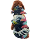 Retro Wave Kaiju Godzilla Japanese Pop Art Style Dog Coat View2