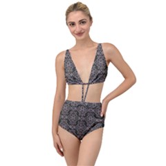 Line Geometry Pattern Geometric Tied Up Two Piece Swimsuit by Amaryn4rt