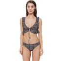 Line Geometry Pattern Geometric Low Cut Ruffle Edge Bikini Set View1