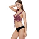Kaleidoscope Seamless Pattern Low Cut Ruffle Edge Bikini Top View2