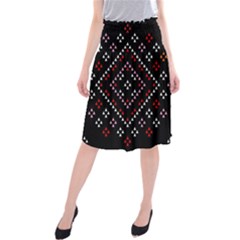 Pattern Abstract Design Art Midi Beach Skirt by Ravend