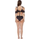 Pattern Abstract Design Art Ruffle Edge Tie Up Bikini Set	 View4