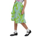 Background Leaves Branch Seamless Kids  Ruffle Flared Wrap Midi Skirt View2