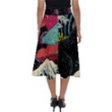 Retro Wave Kaiju Godzilla Japanese Pop Art Style Perfect Length Midi Skirt View2