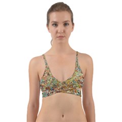Art Modern Painting Acrylic Canvas Wrap Around Bikini Top by Amaryn4rt