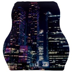 Black Building Lighted Under Clear Sky Car Seat Velour Cushion  by Modalart