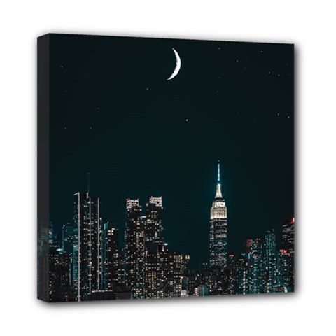 Skyline Photography Of Buildings Mini Canvas 8  X 8  (stretched) by Modalart