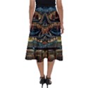 Blue Yellow And Green Lighted Pagoda Tower Perfect Length Midi Skirt View2