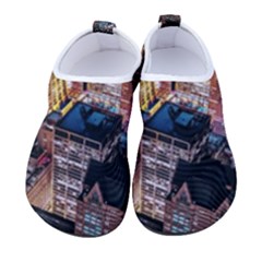 Aerial Photo Of Cityscape At Night Men s Sock-style Water Shoes by Modalart