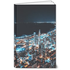 Aerial Photography Of Lighted High Rise Buildings 8  X 10  Softcover Notebook by Modalart