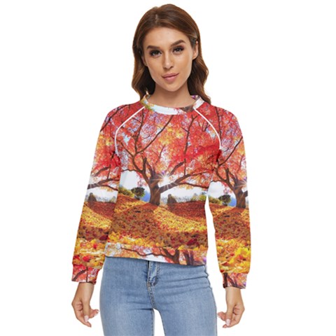 Beautiful Tree Flowers Women s Long Sleeve Raglan T-shirt by 1212