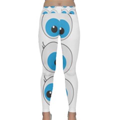 Eyes Comic Cartoon Fun Funny Toon Classic Yoga Leggings by Ndabl3x