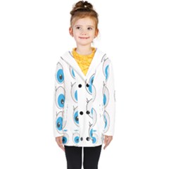 Eyes Comic Cartoon Fun Funny Toon Kids  Double Breasted Button Coat by Ndabl3x