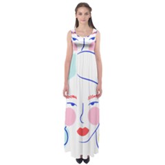 Art Womens Lovers Empire Waist Maxi Dress by Ndabl3x