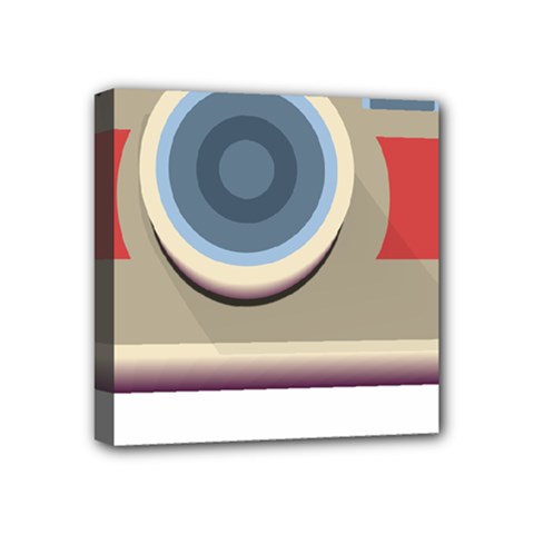 Photo Camera Machine Colorful Art Mini Canvas 4  X 4  (stretched) by Ndabl3x