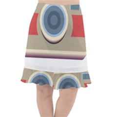 Photo Camera Machine Colorful Art Fishtail Chiffon Skirt by Ndabl3x