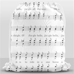 Jingle Bells Song Christmas Carol Drawstring Bag (large) by Ndabl3x