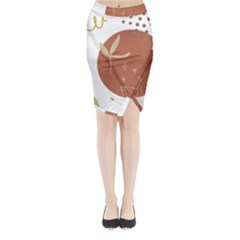 Abstract Pattern Art Drawing Midi Wrap Pencil Skirt by Ndabl3x