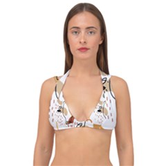 Abstract Bull Art Design Double Strap Halter Bikini Top by Ndabl3x