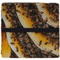 Yellow And Black Bees On Brown And Black Seat Cushion View4