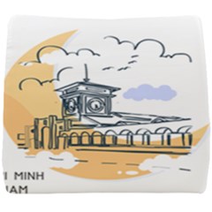 Poster Map Flag Lotus Boat Seat Cushion by Grandong