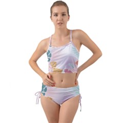 Plants Leaves Wallpaper Background Mini Tank Bikini Set by Grandong