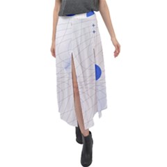 Computer Network Technology Digital Velour Split Maxi Skirt by Grandong
