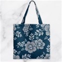 Flowers Design Floral Pattern Zipper Grocery Tote Bag View2