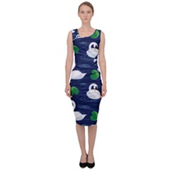Swan-pattern-elegant-design Sleeveless Pencil Dress by Proyonanggan